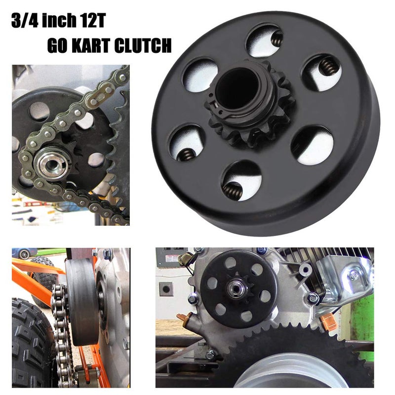MOOSUN Centrifugal Clutch 3/4" Bore #35 Chain 12T for GO Kart Mini Bike Engine 3/4 Bar - Image 2